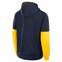 Michigan Wolverines Fitness Men’s Jordan Brand Therma College Pullover Hoodie