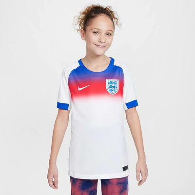 England 2025 Stadium Home (Women's Team) Big Kids' Nike Dri-FIT Soccer Replica Jersey