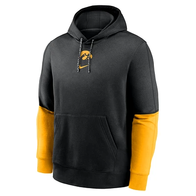 Iowa Hawkeyes Sideline Team Issue Club Men's Nike College Pullover Hoodie