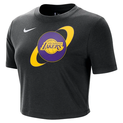 Los Angeles Lakers Courtside Women's Nike NBA Cropped Slim T-Shirt