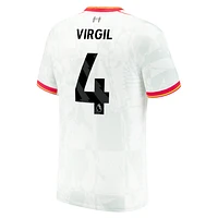 Virgil van Dijk Liverpool 2024/25 Stadium Third Bid Kids' Nike Dri-FIT Soccer Jersey