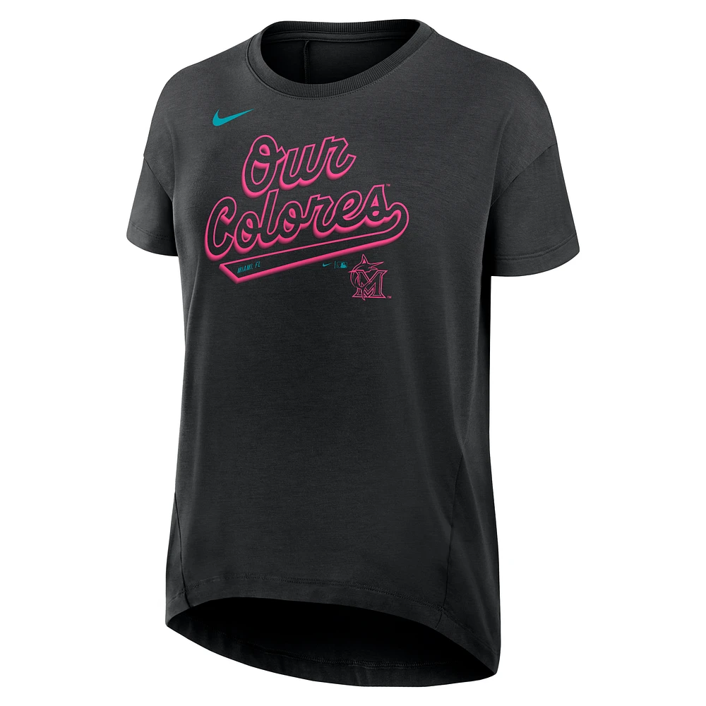 Miami Marlins City Connect Flowy Women’s Nike Dri-FIT MLB T-Shirt