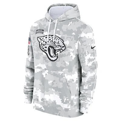 Jacksonville Jaguars Salute to Service Primary Edge Club Men's Nike NFL Pullover Hoodie