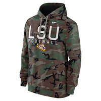 LSU Tigers Military Appreciation Club Men’s Nike College Pullover Hoodie