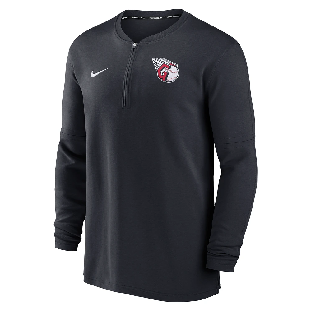 Cleveland Guardians Authentic Collection Game Time Men's Nike Dri-FIT MLB 1/2-Zip Long-Sleeve Top