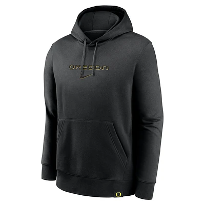 Oregon Ducks Statement Wordmark Lockup Heavyweight Men's Nike College Pullover Hoodie