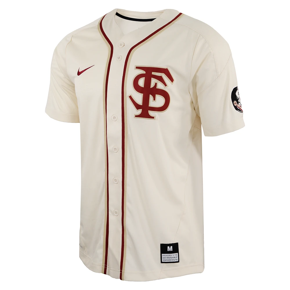 Florida State Men's Nike College Full-Button Baseball Jersey