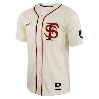 Florida State Men's Nike College Full-Button Baseball Jersey