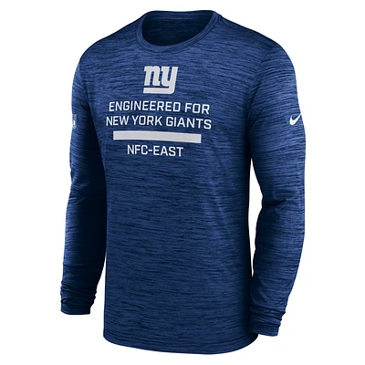New York Giants Sideline Velocity Men's Nike Dri-FIT NFL Long-Sleeve T-Shirt