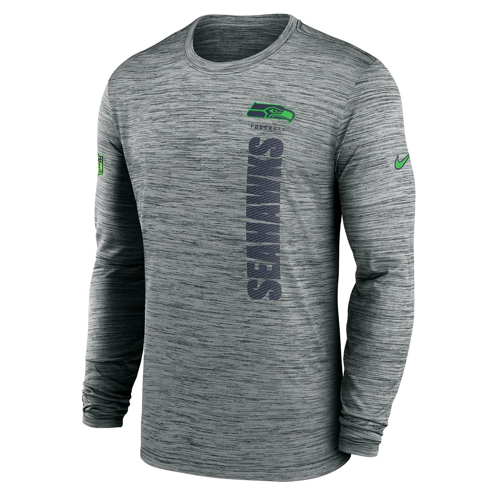 Seattle Seahawks Sideline Velocity Men's Nike Dri-FIT NFL Long-Sleeve T-Shirt