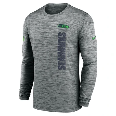 Seattle Seahawks Sideline Velocity Men's Nike Dri-FIT NFL Long-Sleeve T-Shirt