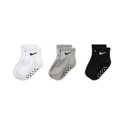 Nike Core Swoosh Toddler Gripper Socks Box Set (3 Pairs)