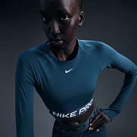 Nike Pro Women's Dri-FIT Cropped Long-Sleeve Top