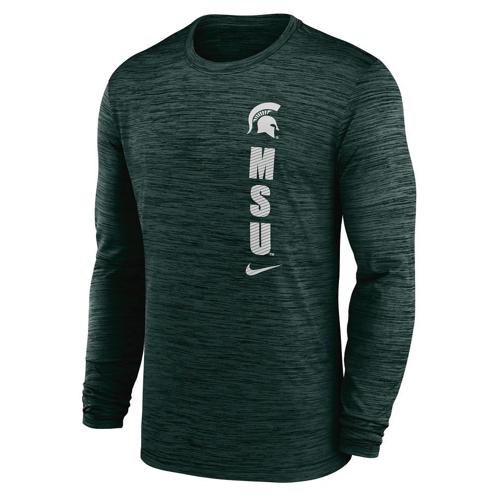 Michigan State Spartans Sideline Velocity Men's Nike Dri-FIT College Long-Sleeve T-Shirt