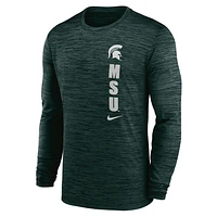 Michigan State Spartans Sideline Velocity Men's Nike Dri-FIT College Long-Sleeve T-Shirt