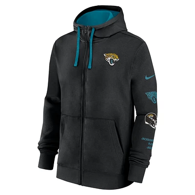 Jacksonville Jaguars Club Men's Nike NFL Full-Zip Hoodie