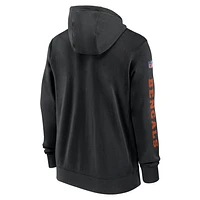 Cincinnati Bengals Sideline Team Issue Club Men's Nike Full Zip Hoodie