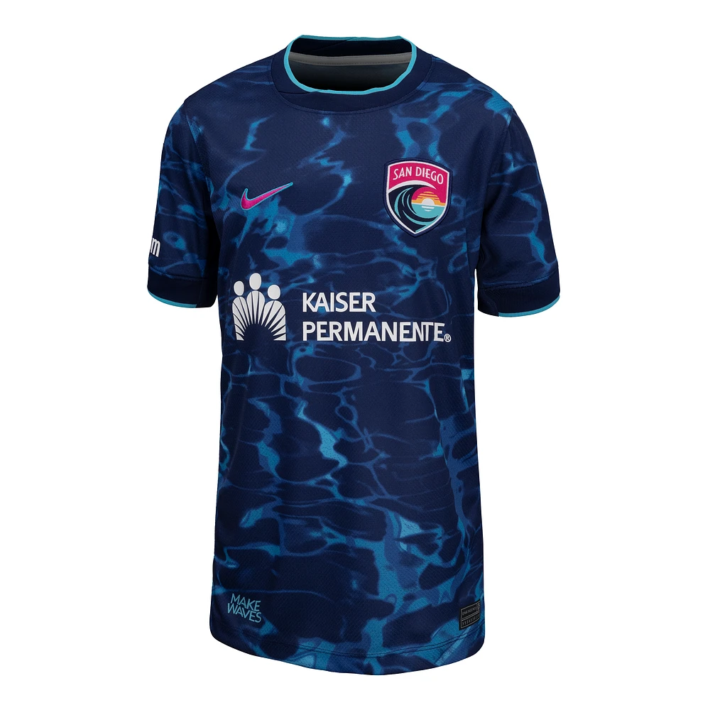 San Diego Wave FC 2025 Stadium Away Big Kids' Nike Dri-FIT NWSL Replica Jersey