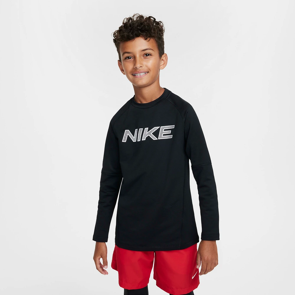 Nike Pro Warm Big Kids' (Boys') Dri-FIT Long-Sleeve Training Top