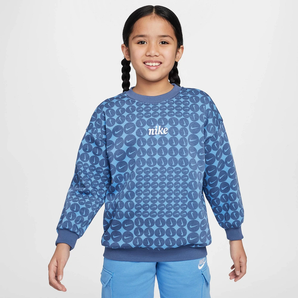 Nike Sportswear Club Fleece Big Kids' (Girls') Oversized Crew-Neck Sweatshirt