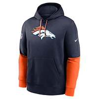 Denver Broncos Sideline Team Issue Club Men's Nike NFL Pullover Hoodie