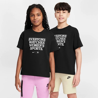 Everyone Watches Women's Sports™ Nike by TOGETHXR Big Kids' T-Shirt