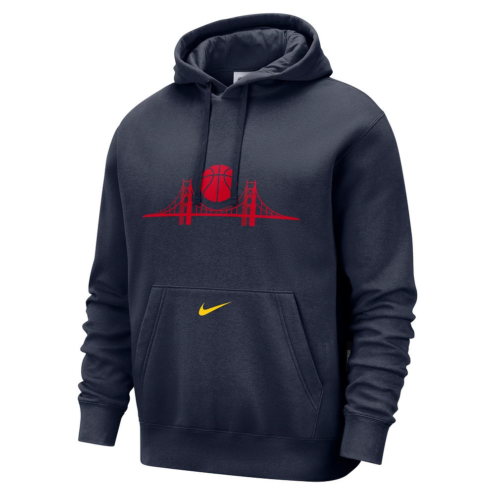 Golden State Warriors Club City Edition Men's Nike NBA Fleece Pullover Hoodie