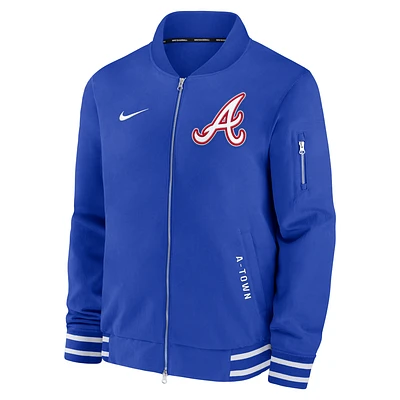 Atlanta Braves Authentic Collection City Connect Men's Nike MLB Full-Zip Bomber Jacket