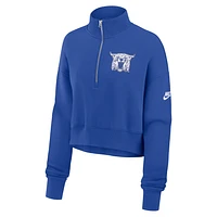 Kentucky Wildcats Legacy Elevated Logo Women's Nike College Cropped 1/4-Zip Crew