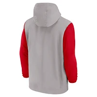 Ohio State Buckeyes Sideline Pre-Game Player Men's Nike College 1/2-Zip Hooded Jacket