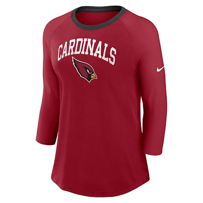 Arizona Cardinals Women's Nike NFL 3/4-Sleeve T-Shirt