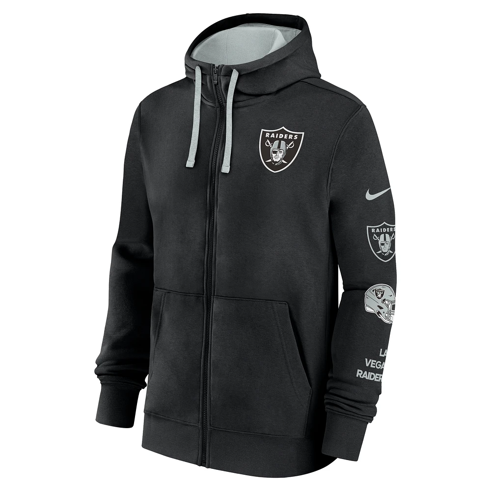 Las Vegas Raiders Club Men's Nike NFL Full-Zip Hoodie