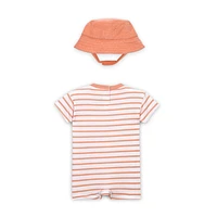 Nike Baby Short Sleeve Romper with Bucket Hat