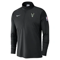 Milwaukee Bucks Men's Nike NBA 1/2-Zip Long-Sleeve Top