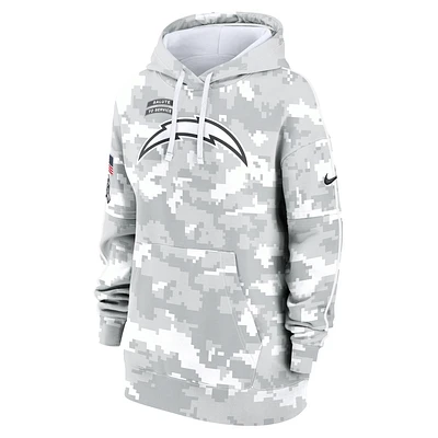 Los Angeles Chargers Salute to Service Primary Edge Club Women's Nike NFL Pullover Hoodie