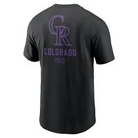 Colorado Rockies Large Logo Back Stack Men's Nike MLB T-Shirt