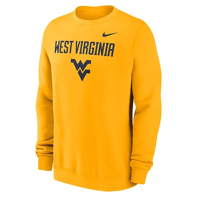 West Virginia Mountaineers Primetime Primary Stack Men's Nike College Pullover Crew