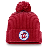 Atlanta Braves Cooperstown Peak Men's Nike MLB Cuffed Pom Beanie