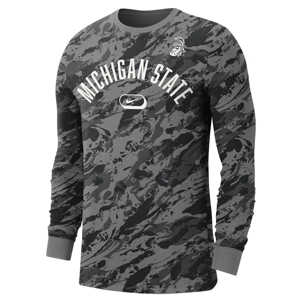 Michigan State Men's Nike College Crew-Neck Long-Sleeve T-Shirt