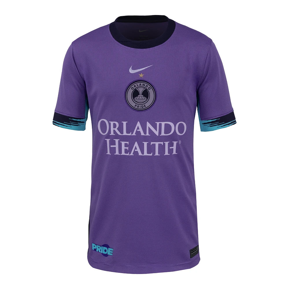 Orlando Pride 2025 Stadium Away Big Kids' Nike Dri-FIT NWSL Replica Jersey