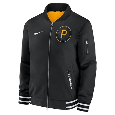 Pittsburgh Pirates Authentic Collection City Connect Men's Nike MLB Full-Zip Bomber Jacket