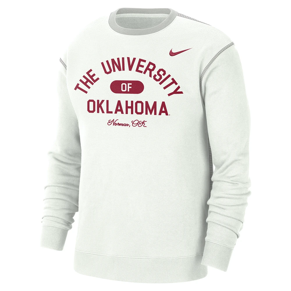 Oklahoma Men's Nike College Crew-Neck Top