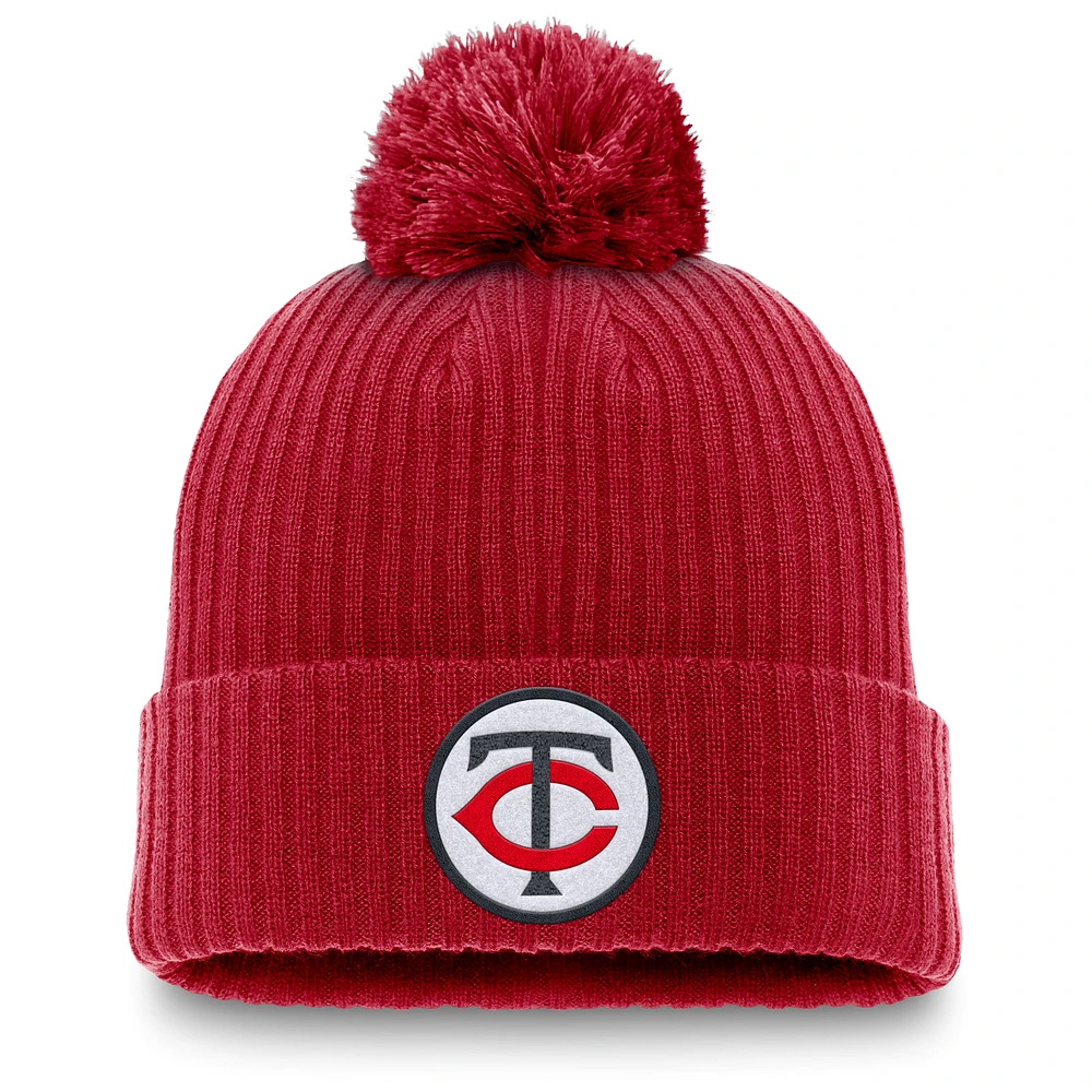 Minnesota Twins Cooperstown Peak Men's Nike MLB Cuffed Pom Beanie