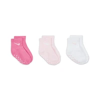 Nike Core Swoosh Toddler Gripper Socks Box Set (3 Pairs)