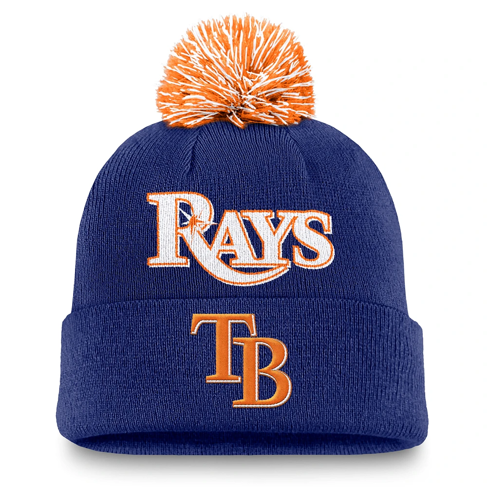 Tampa Bay Rays Peak Men's Nike MLB Cuffed Pom Beanie