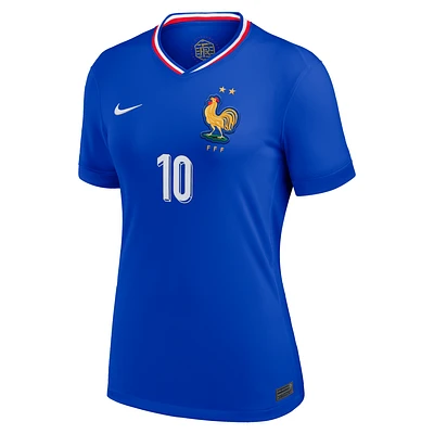 Kylian Mbappé France National Team 2024 Stadium Home Women's Nike Dri-FIT Soccer Jersey