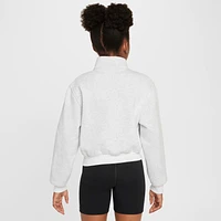 Nike Sportswear Club Big Kids' (Girls') Fleece 1/2-Zip Top