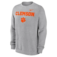 Clemson Tigers Primetime Primary Stack Men's Nike College Pullover Crew