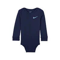 Nike Baby Essentials (12-24M) Long Sleeve Bodysuits (3 Pack)