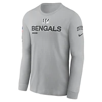 Cincinnati Bengals Salute to Service Mascot Edge Legend Men's Nike NFL Long-Sleeve T-Shirt